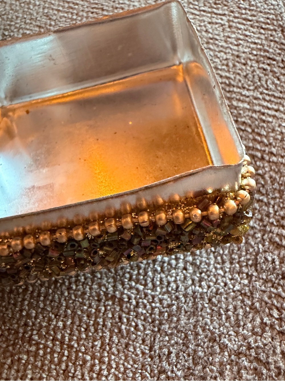 Rhinestone Encrusted Gold Trinket Box - Picture 6 of 8